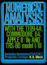 Numerical Analysis With The TI99/4A